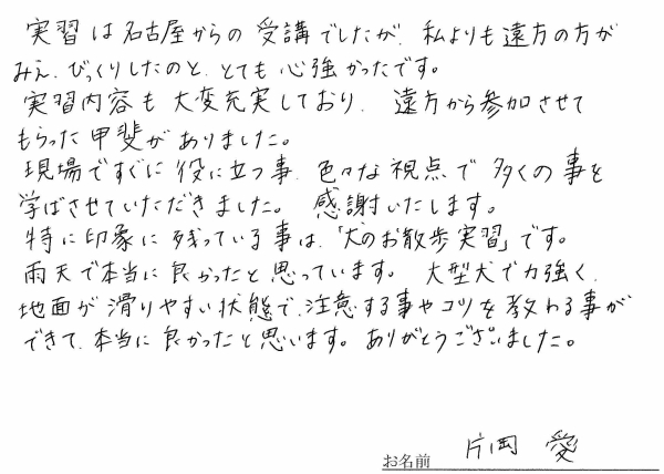 手書きのコメント画像